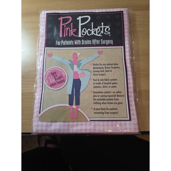 Pink Pockets Jackets & Blazers - Pink Pockets For Patients With Drains After Surgery